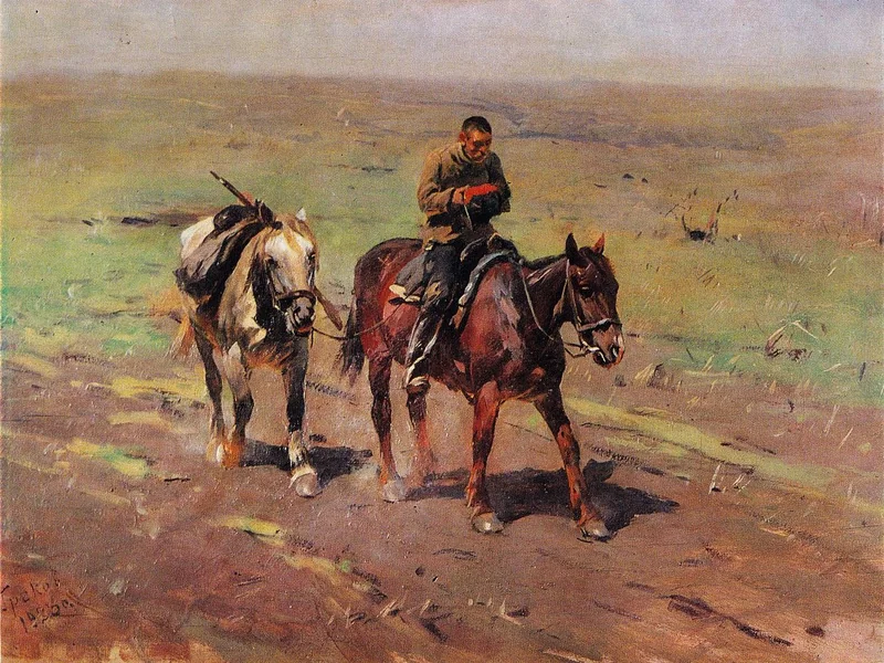 1882-Mitrofan Borisovič Grekov - Al distaccamento di Budënnyj, 1923 - Mosca, Galleria Tret'jakov
